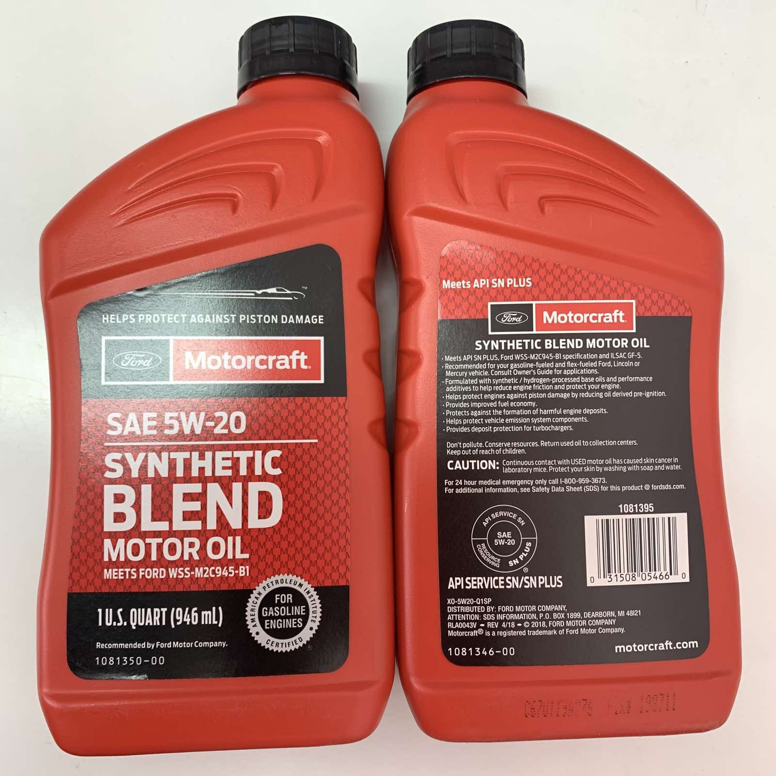 Масло моторне "synthetic blend motor oil 5w20, 0,946 л (код запчасти ...